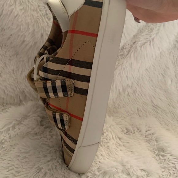 Kids Burberry vintage check cotton sneakers - Picture 5 of 6